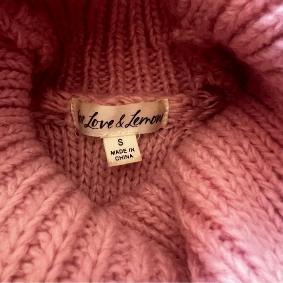 For Love and Lemons Pink Vera Cutout Sweater - Picture 10 of 12